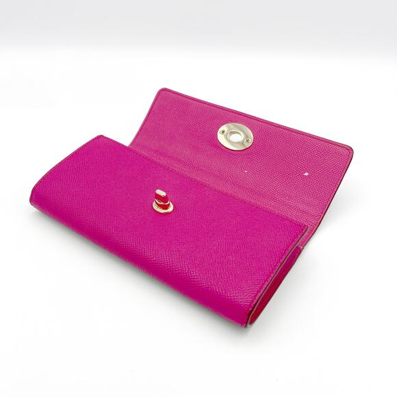 COACH Embossed Textured/Crossgrain Leather Slim Envelope Wallet F52345 (Fuchsia) - Picture 2 of 12